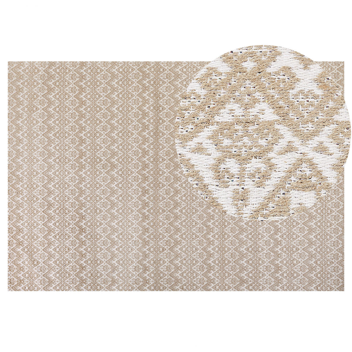 TEPPICH geflochten Atima 300/200 cm - Beige, Naturmaterialen (200/300cm) - Beliani