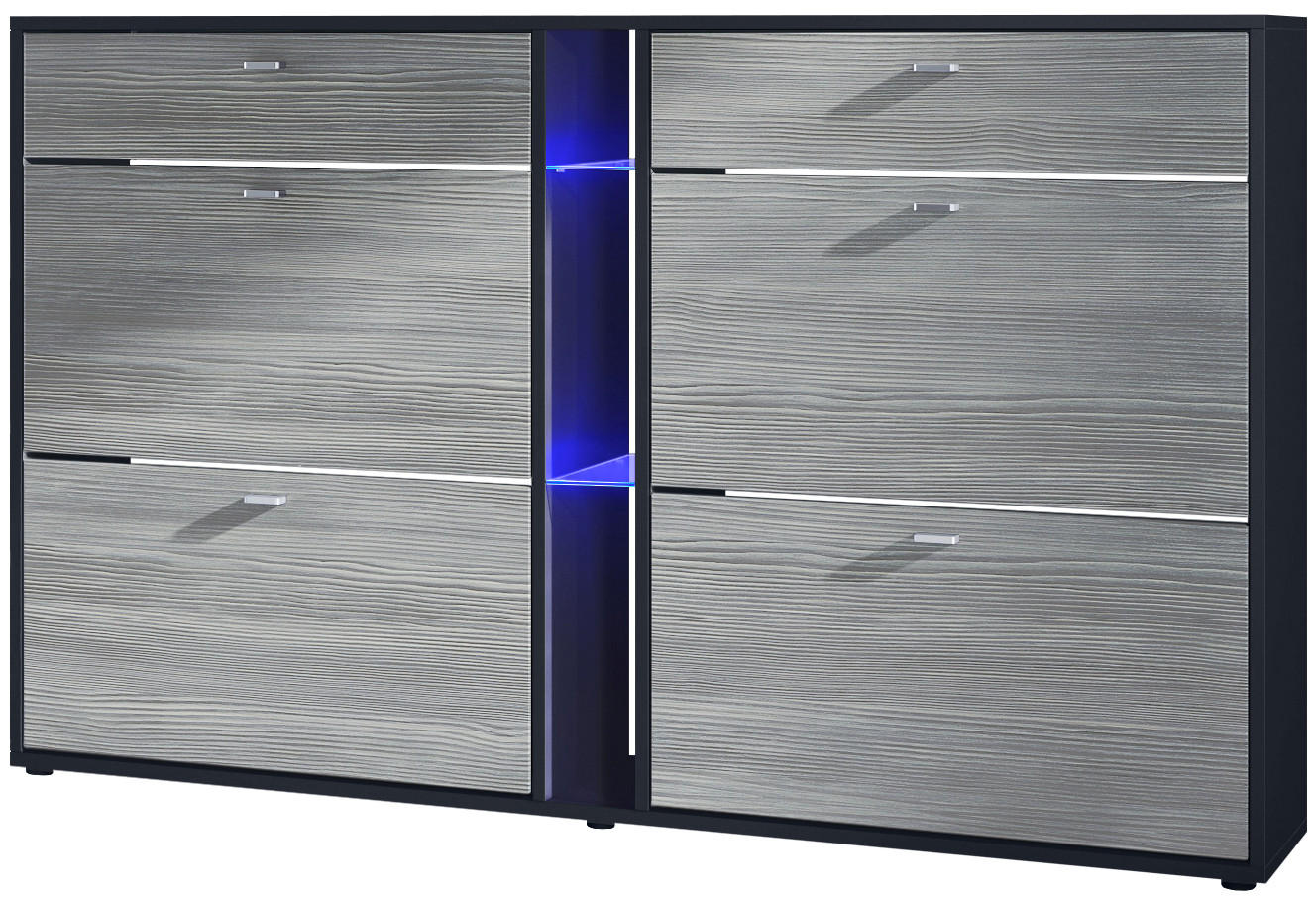 SCHUHSCHRANK Today Fronten in Avola-Anthrazit - Anthrazit, Holzwerkstoff (155.5/95/28cm) - Vladon