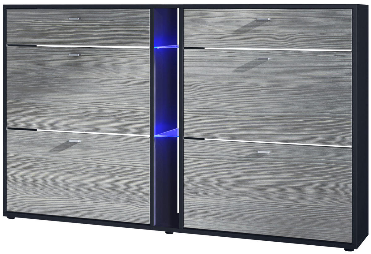 SCHUHSCHRANK Today Fronten in Avola-Anthrazit - Anthrazit, Holzwerkstoff (155.5/95/28cm) - Vladon