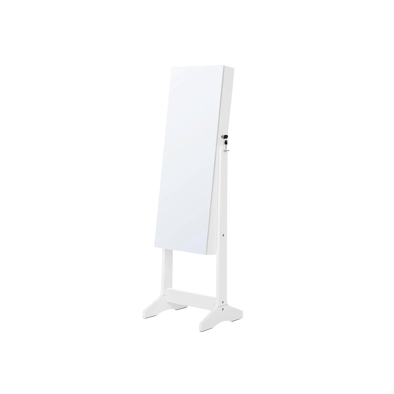 SCHMUCKSCHRANK GANZKÖRPERSPIEGEL - Weiß, Holzwerkstoff (36.5/41.2cm) - Hansiro