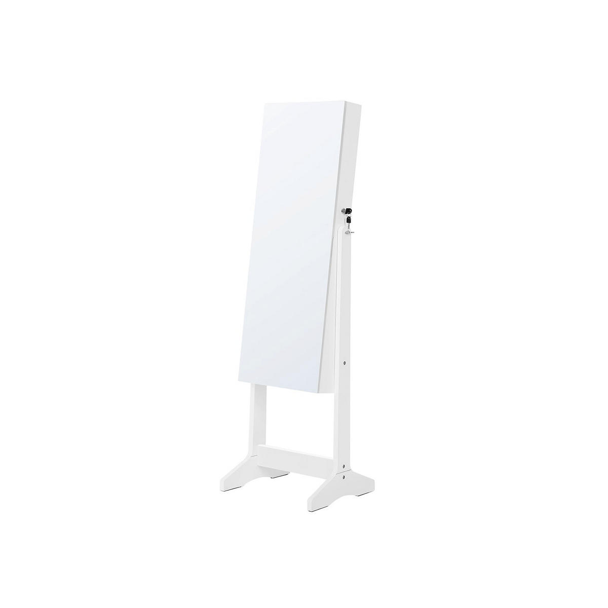 SCHMUCKSCHRANK GANZKÖRPERSPIEGEL - Weiß, Holzwerkstoff (36.5/41.2cm) - Hansiro