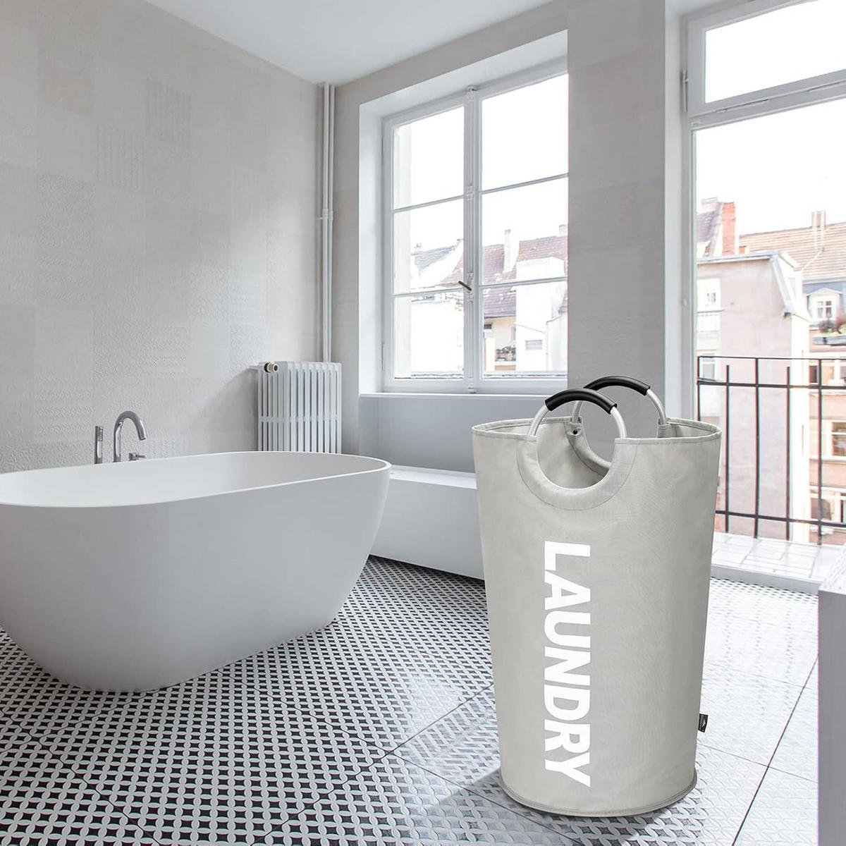 WÄSCHEKORB 125L Grau - Grau, Textil (45/79/45cm)