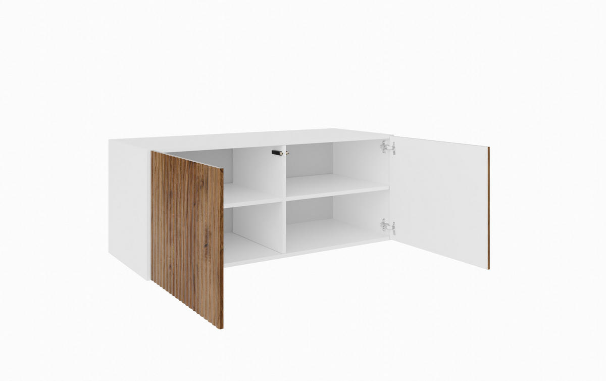 TV-SCHRANK NOE - Wildeiche/Weiß, Holzwerkstoff (100/41/40cm) - Meblini