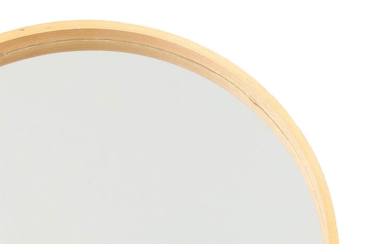 WANDSPIEGEL rund Ø 40 cm - Braun, Holzwerkstoff (40/40/4cm)