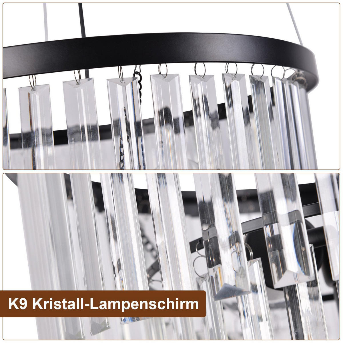 HÄNGELEUCHTE Brynq 40/156/40 cm - Schwarz, Metall (40/40/156cm) - ZMH