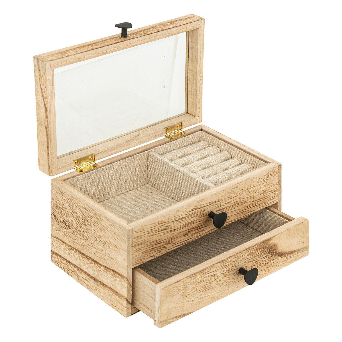 SCHMUCKKÄSTCHEN Inuit Holz - Braun, Holz (11.5/12.6/19.7cm) - Atmosphera Createur d´interieur