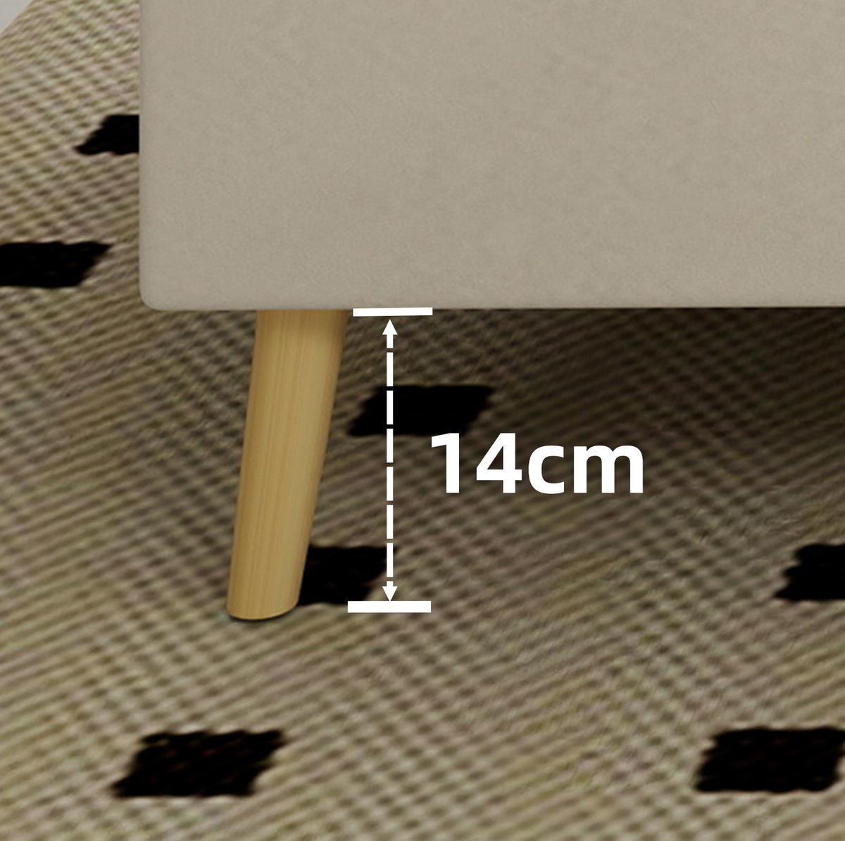 ČALÚNENÁ posteľ 160/200 cm s nastaviteľným LED osvetlením a polohovateľným čelom, odolná konštrukcia, Béžová - béžová, textil (160/200cm) - Redom