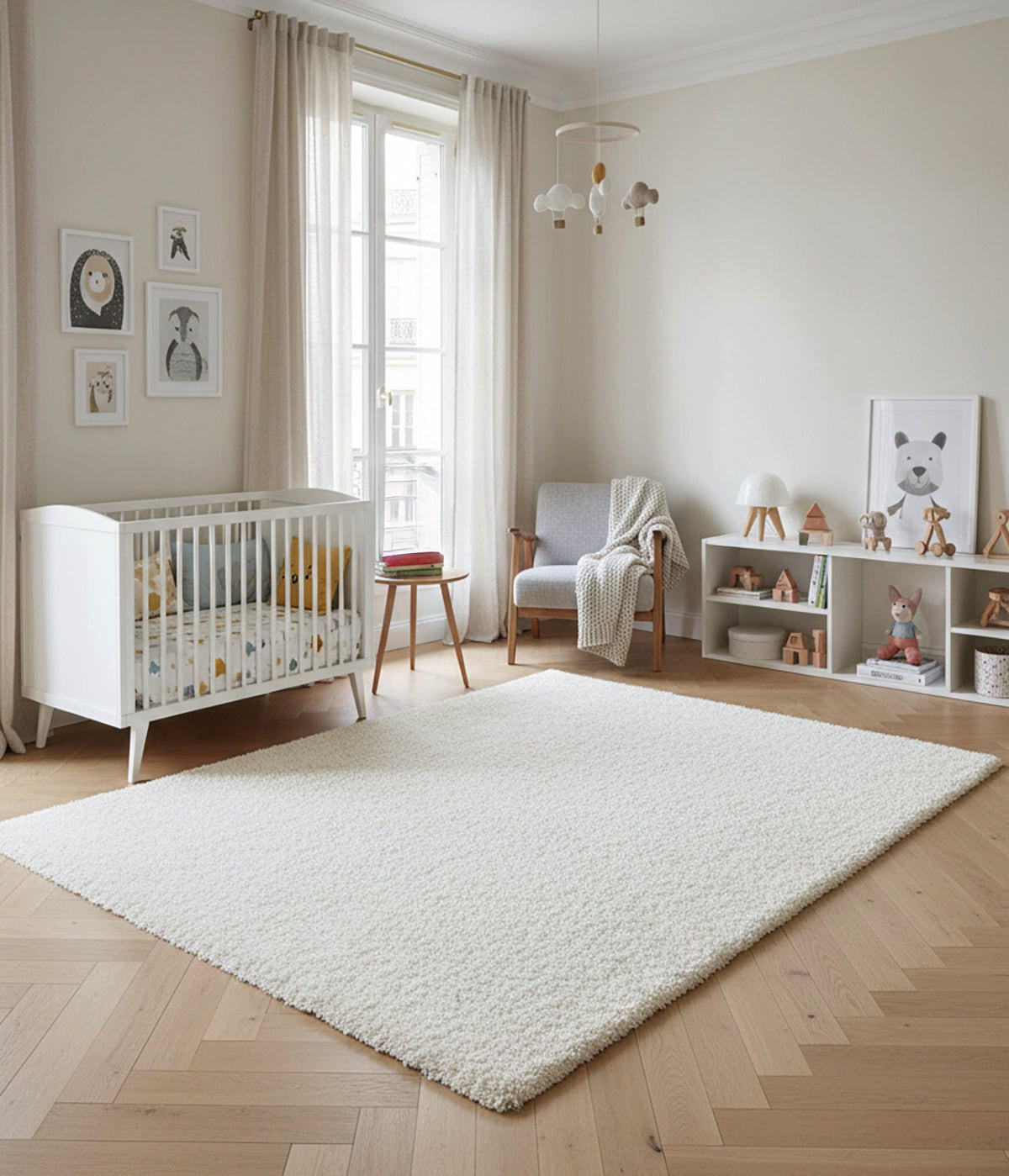 TEPPICH, Weicher und dicker weiß - Weiß, Textil (80/150cm) - AFK Living