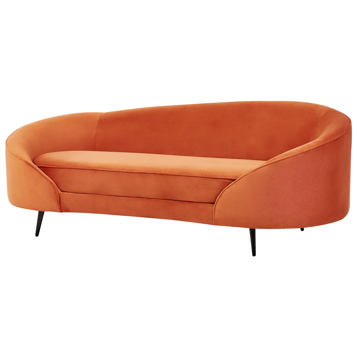 3-SEDEŽNI KAVČ žamet oranžna Savar - oranžna, tekstil (183/69/84cm) - Beliani