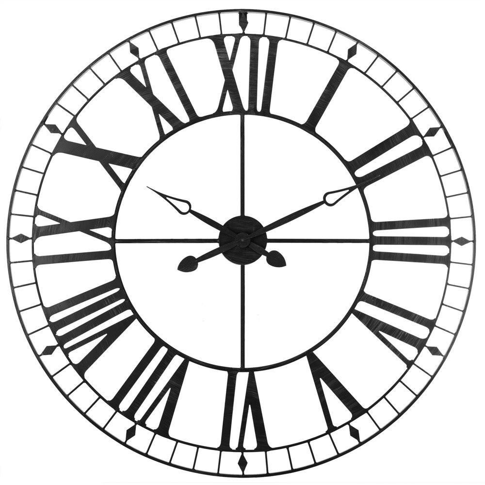 Atmosphera Createur d´interieur Retro-Hängeuhr Schwarz 88x88x4.5 cm