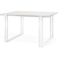 ESSTISCH Lilo rechteckig ausziehbar, Marmor Weiß 160-260/90/76 cm - Ecru/Weiß, Holzwerkstoff/Metall (160/90/76cm) - WFL GROUP