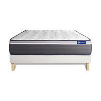 BETT Actimemo plus Memory-Schaum 180 x 220 cm h4 - Kit Bettgestell Weiß - Beige/Weiß, Holz (180/220cm) - ACTISOM