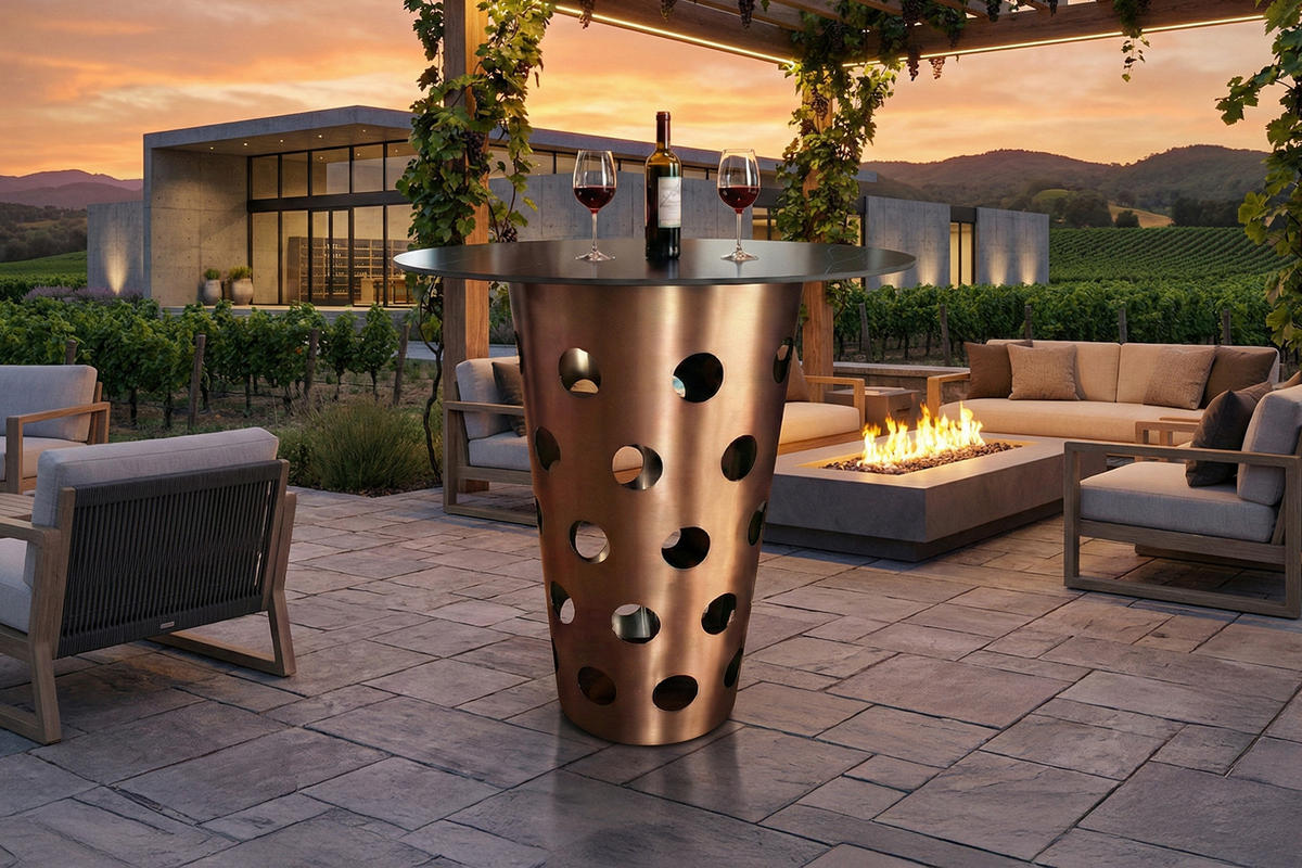 BARTISCH VINO Rosé Metall - Roségold/Rosa, Metall (90/90/111cm) - KAWOLA