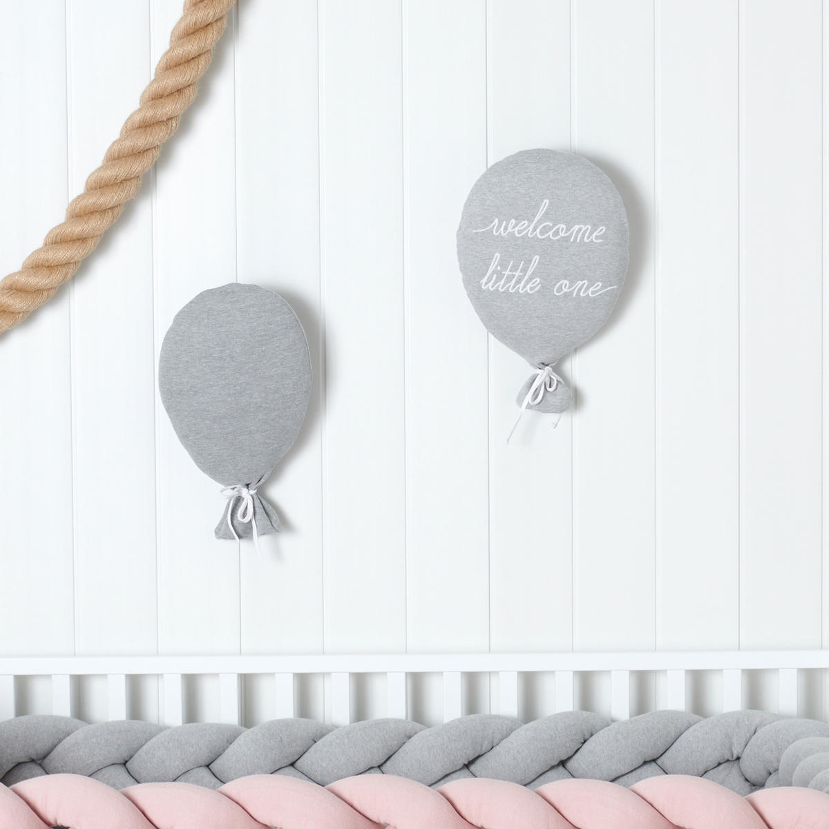 KISSEN Zierkissen Ballonkissen Kinderkissen Kinderzimmer Deko Wanddeko Ballon - Grau, Textil (30/25cm) - nordic coast company