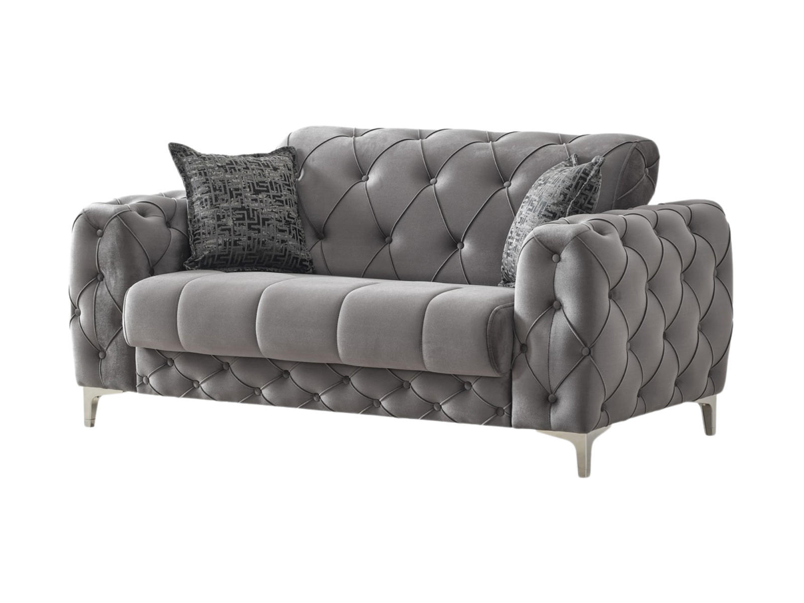 2-SITZER SOFA Acelya Grau - Grau, Holzwerkstoff/Kunststoff (175/85/100cm)
