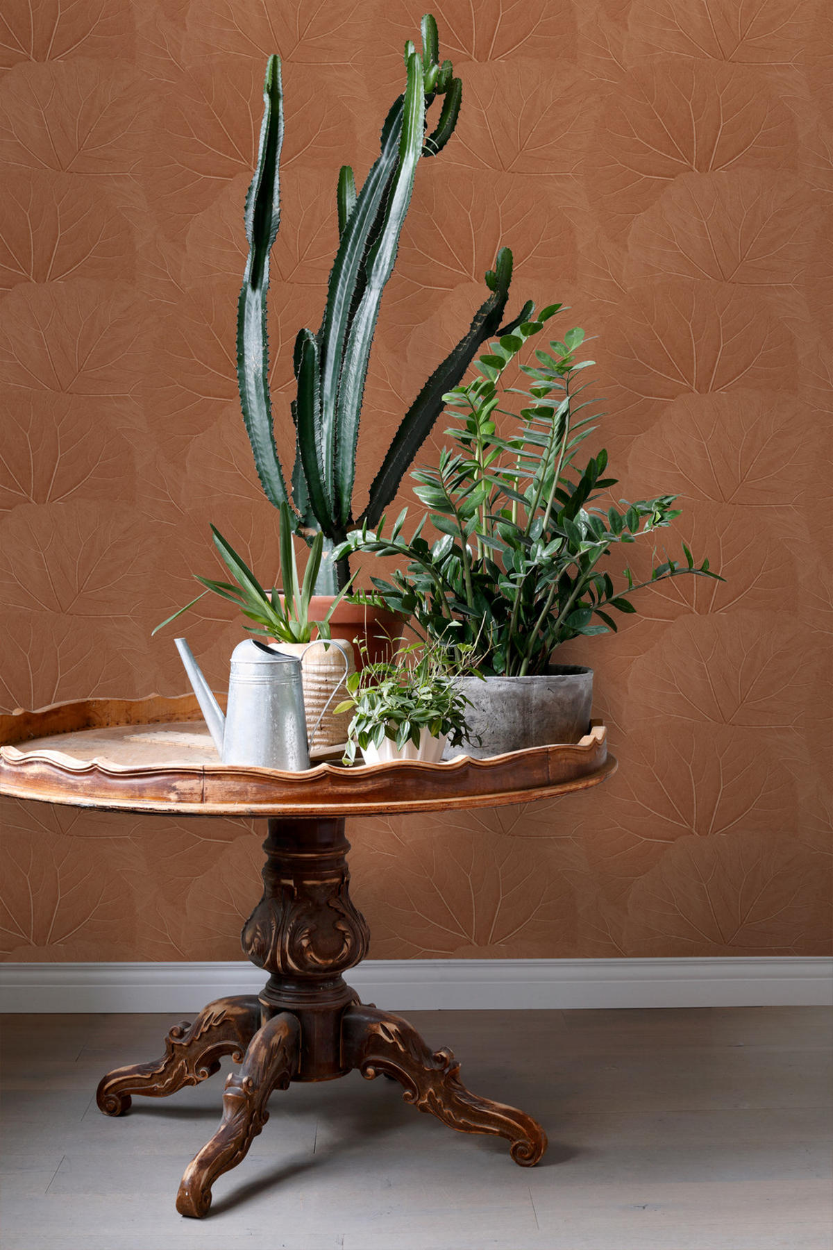 TAPETE Blätter 53 cm x 10.05 m - Terracotta, Papier (53/1000cm) - ESTAhome