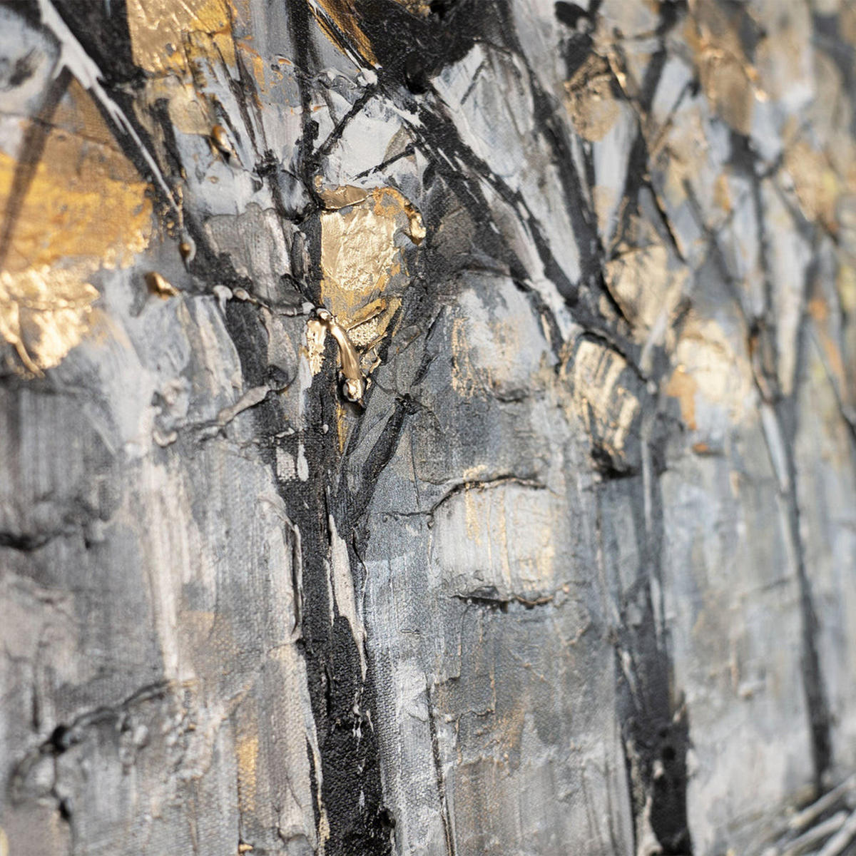 GEMÄLDE Zusammen gehen auf Keilrahmen 115x50 cm - Schwarz, Holz (115/50cm) - YS-art gallery