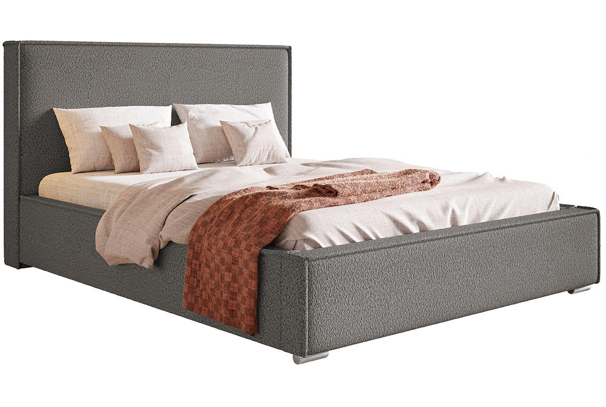 BETT Grau BEN 8 Gepolstert Mit Bettkasten 180x200 cm - Grau, Textil (180/200cm) - Sepro Meble