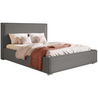 BETT Grau BEN 8 Gepolstert Mit Bettkasten 180x200 cm - Grau, Textil (180/200cm) - Sepro Meble