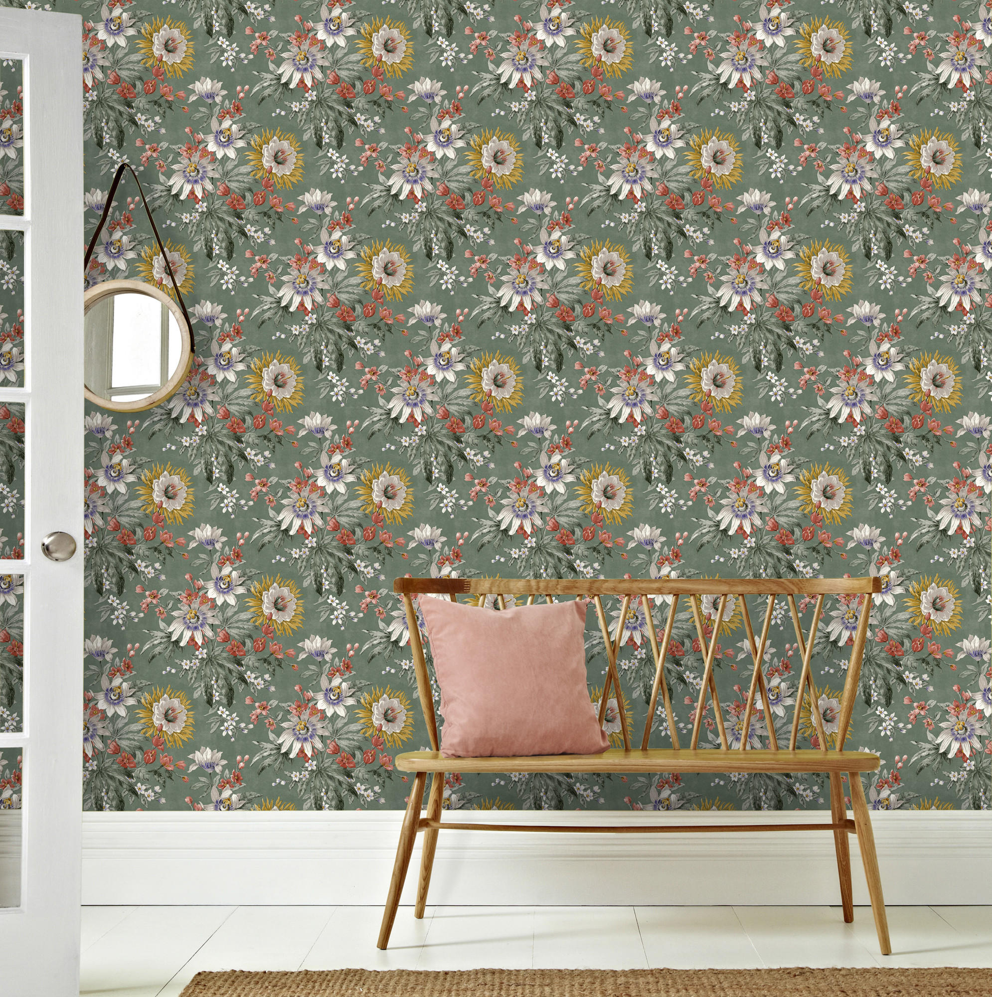 Thumbnail - Sublime Vliestapete, Grün, Papier, Kunststoff, Floral, Rechteckig, 52x1000 cm, FSC Mix, Tapeten & Wandverkleidungen, Vli...