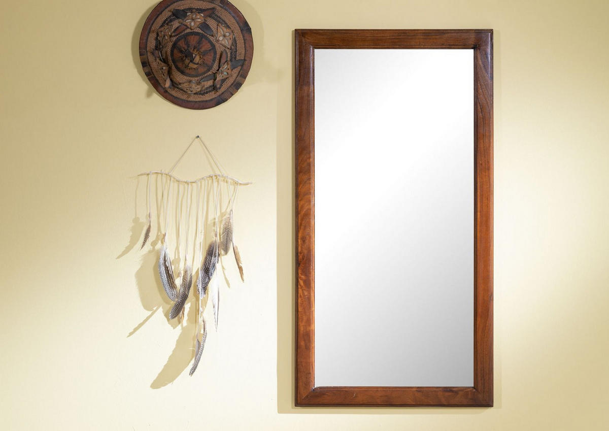 SPIEGEL Akazie 115x6x60 nougat lackiert OXFORD #327 - Dunkelbraun, Holz (115/60/6cm) - Massivmoebel24