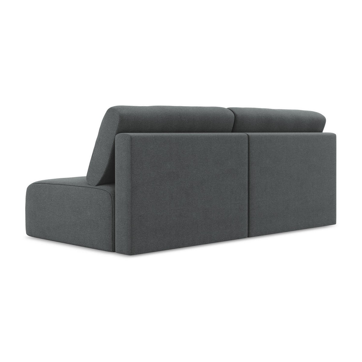 3-SITZER SOFA mit Schlaffunktion Strukturstoff Stoff Grau - Schwarz/Grau, Kunststoff/Textil (216/79/102cm) - LaMiaSofa