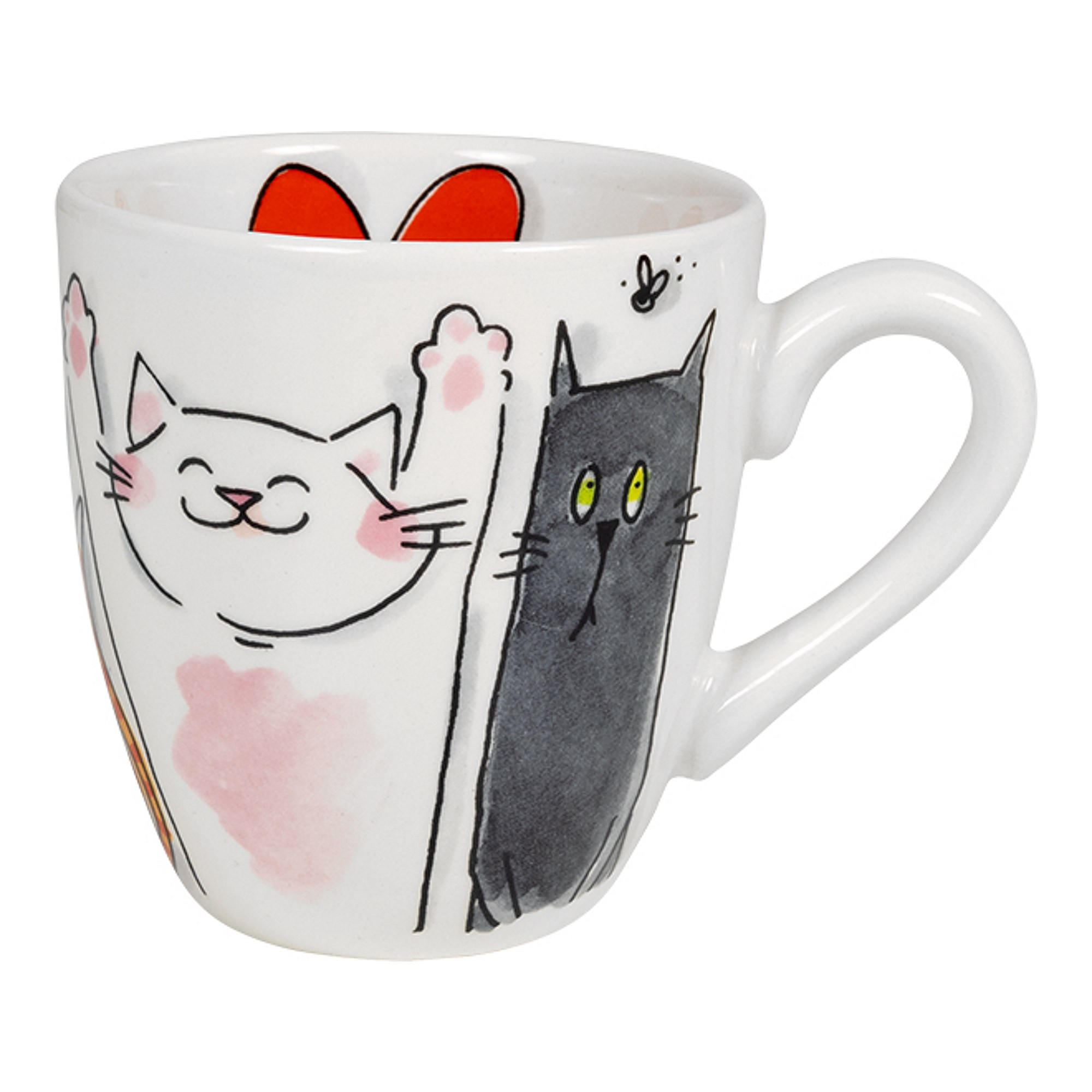 MINI-BECHER Katzen in Bunt - 200 ml - Multicolor, Keramik (0.2L) - Blond Amsterdam
