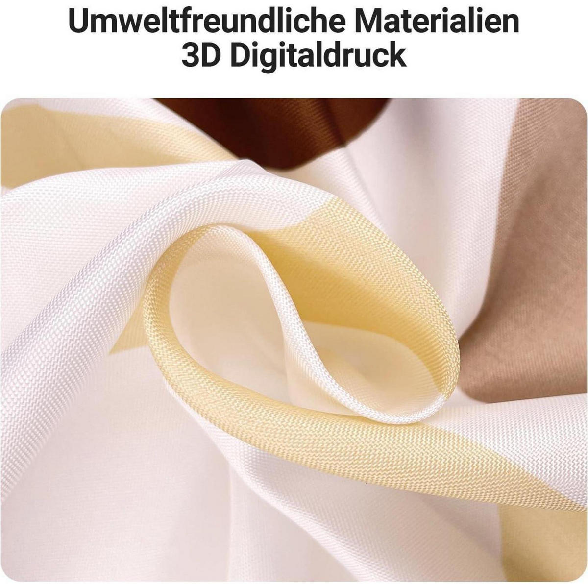 DUSCHVORHANG 120x200cm Kamelfarbe Kreis Wasserabweisend Waschbar Polyester - Multicolor, Textil (120/200cm)