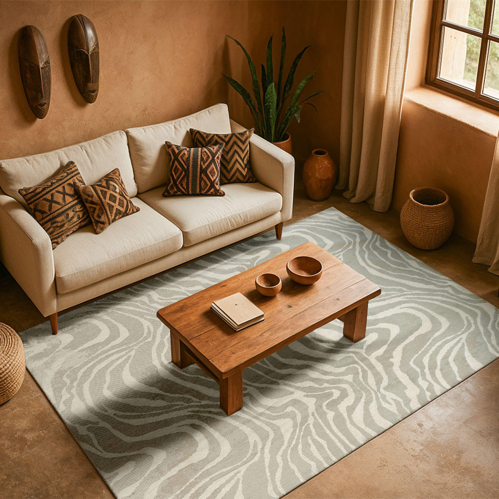 TEPPICH Savannah Yaounde 170/240 cm - Grau, Textil (170/240cm) - Lola&Moi