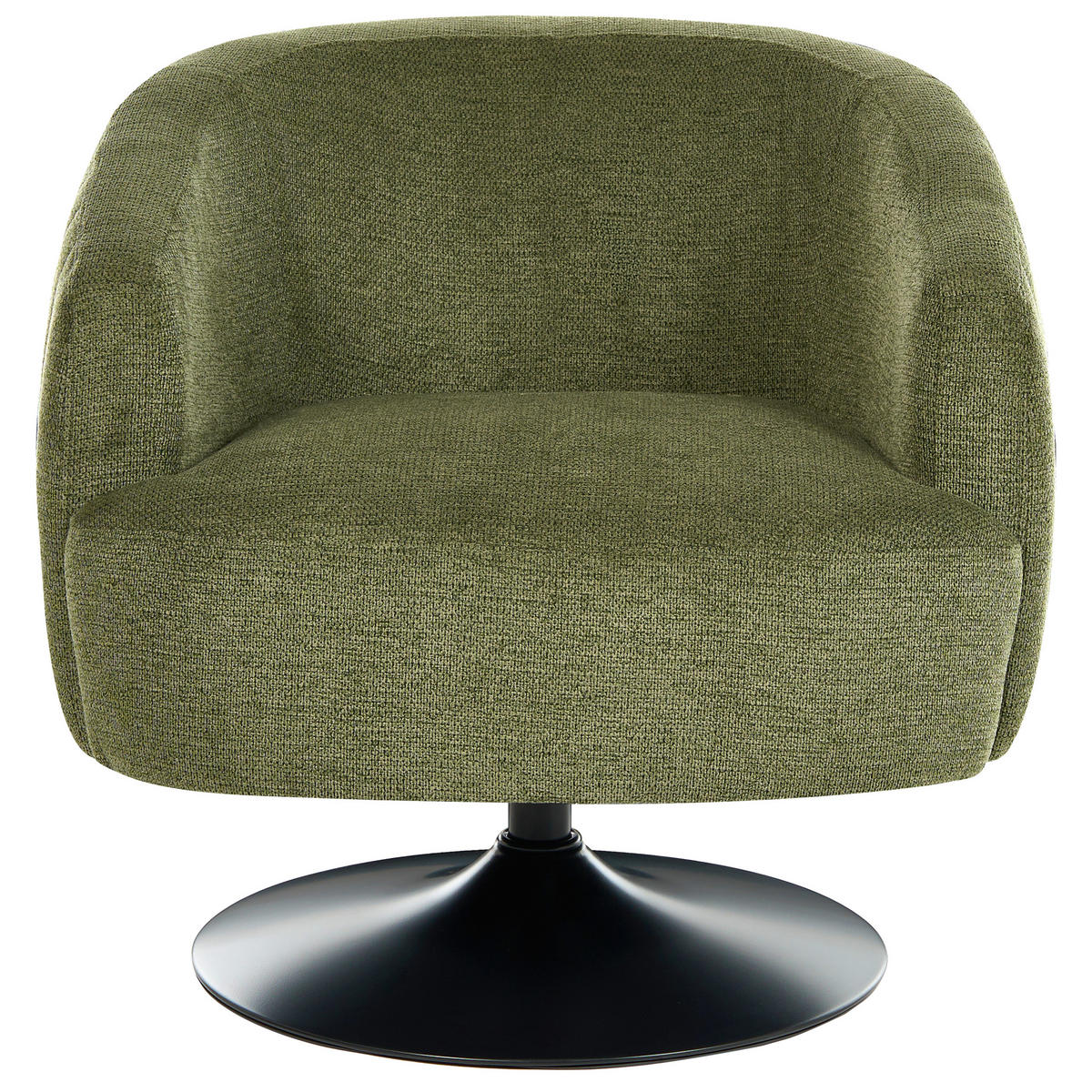 DREHSESSEL Stoff Grün Norager - Schwarz/Grün, Textil/Metall (73/72/81cm) - Beliani