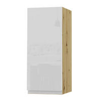 HÄNGESCHRANK Florence W2/30 Eiche Artisan / RAL 9003 signalweiß HG 30 / 32,5 / 72cm - Türanschlag links - Weiß Hochglanz/Eiche Artisan, Holz/Holzwerkstoff (30/72/32.5cm) - Feldmann-Wohnen