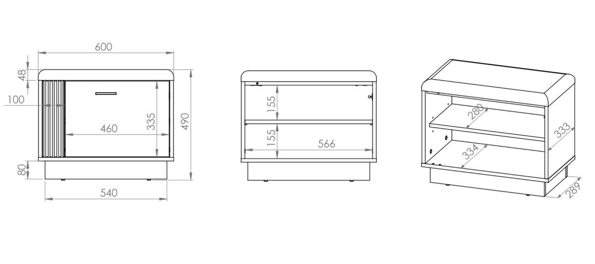 SCHUHSCHRANK VASCO Beige 60x34x49 cm - Beige, Holzwerkstoff (60/49/34cm) - FURNLUX