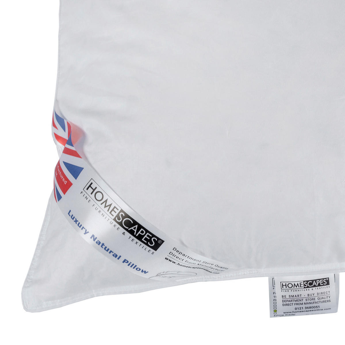 KOPFKISSEN Federn & Daunen mit Kamille 48/74 cm - Weiß, Textil (48/74cm) - Homescapes