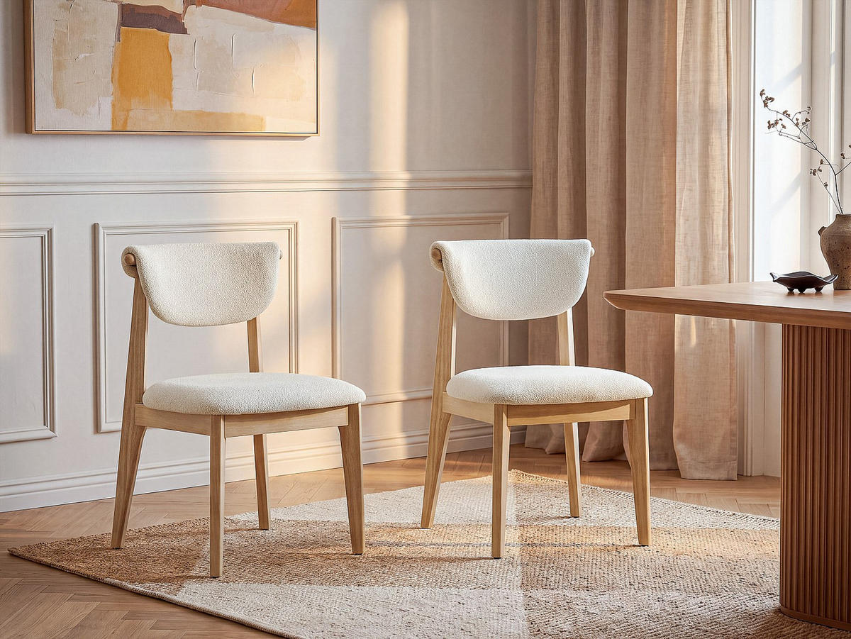 STUHL - 51 x 59 - holz - cremefarben Gabiel - Creme, Holz/Holzwerkstoff (51/83.5/59cm) - Vente-Unique