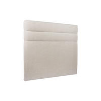 KOPFTEIL Modell Linien – Hellbeiger Bouclé-Stoff 150 cm - Beige, Holz (150/120/10cm) - Sommeil de Plomb