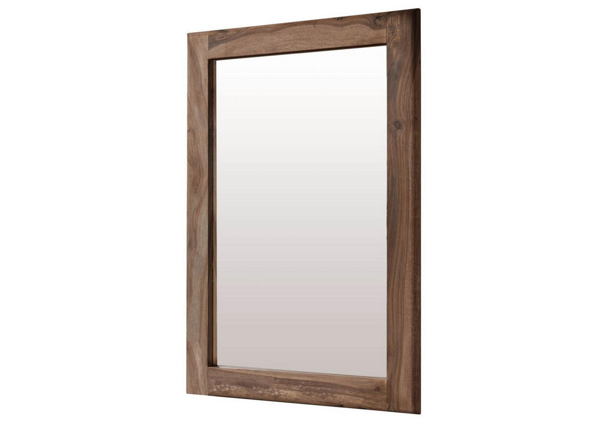 SPIEGEL Sheesham 100x3x70 smoked cherry gebeizt TORONTO #137 - Dunkelbraun, Holzwerkstoff (100/70/3cm) - Massivmoebel24