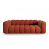 SOFA Lupine aus Chenille-Stoff terrakotta 3 Sitzplätze - Terracotta, Textil (95/70/230cm) - Micadoni