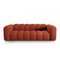 SOFA Lupine aus Chenille-Stoff terrakotta 3 Sitzplätze - Terra cotta, Textil (95/70/230cm) - Micadoni