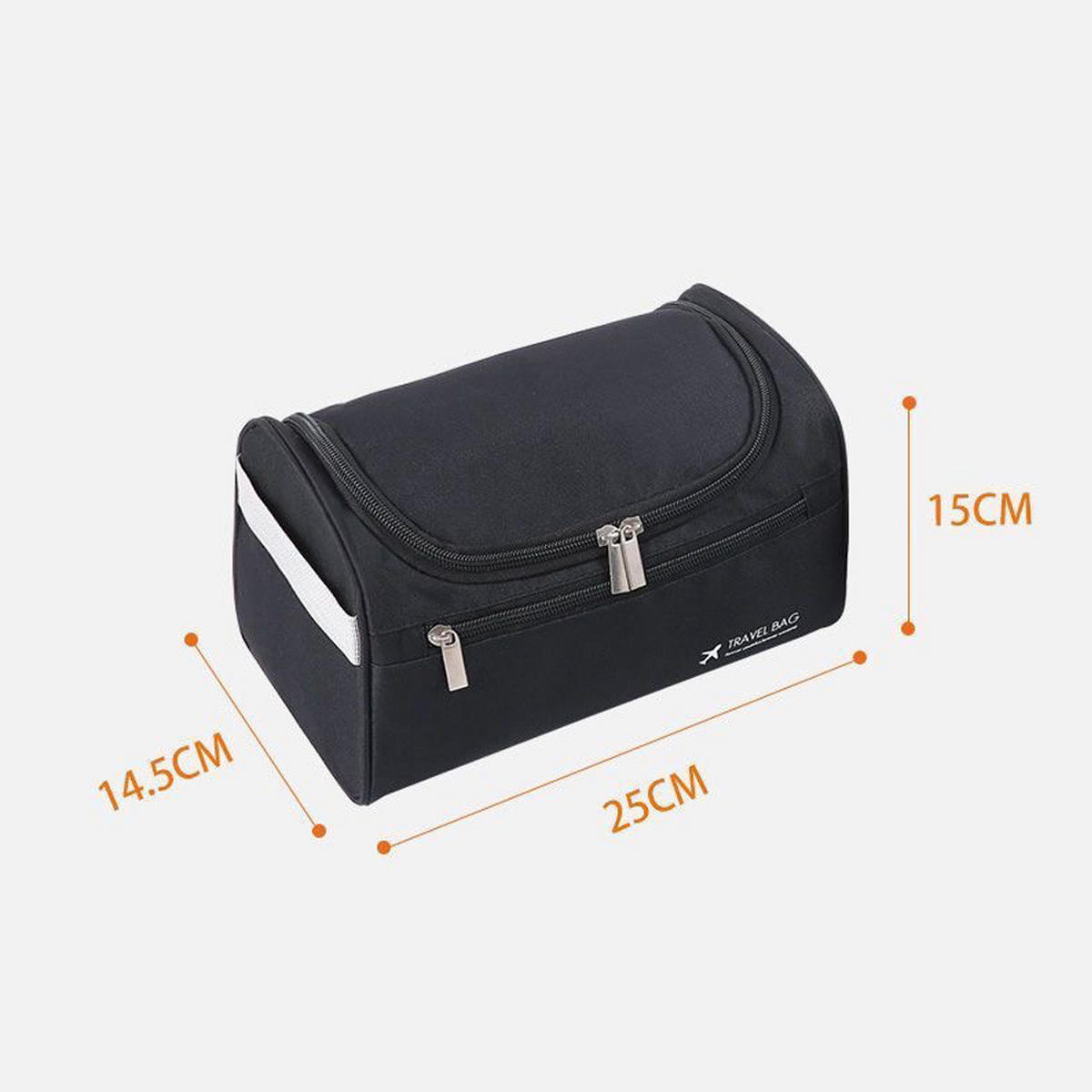 KOSMETIKTASCHE Toiletbag XL, Schwarz - Schwarz, Textil (14.5/15/25cm) - Kaket