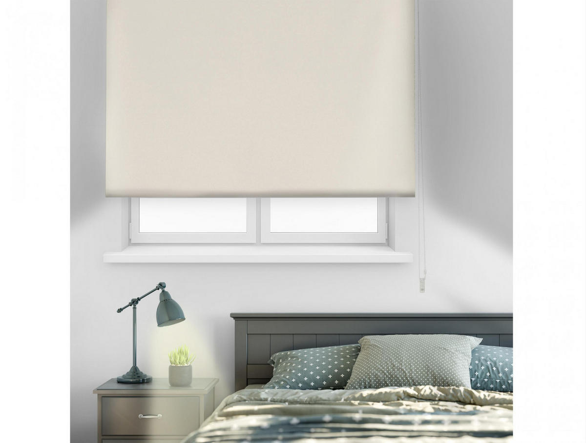 ROLLO Polyester Transluzent Beige 130x175 - Beige, Textil (130/175/1cm) - Purline