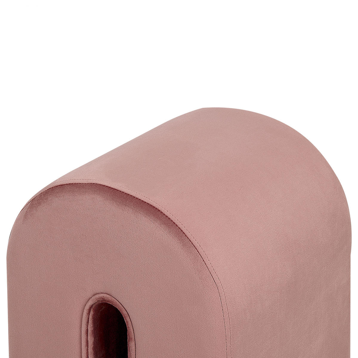 POUF Modoc 42/35/42 cm - Pink, Textil (35/42/42cm) - Beliani