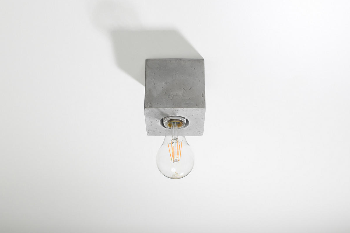 LED DECKENLEUCHTE ARIZ Grau Beton - Grau, Stein (10/10/10cm) - Sollux Lighting