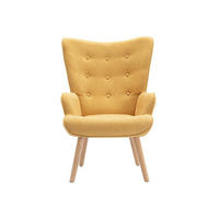 SESSEL mit gerader Rückenlehne - 1 Person - Stoff - Gelb - - Gelb, Textil (69/95.5/78cm) - Vente-Unique