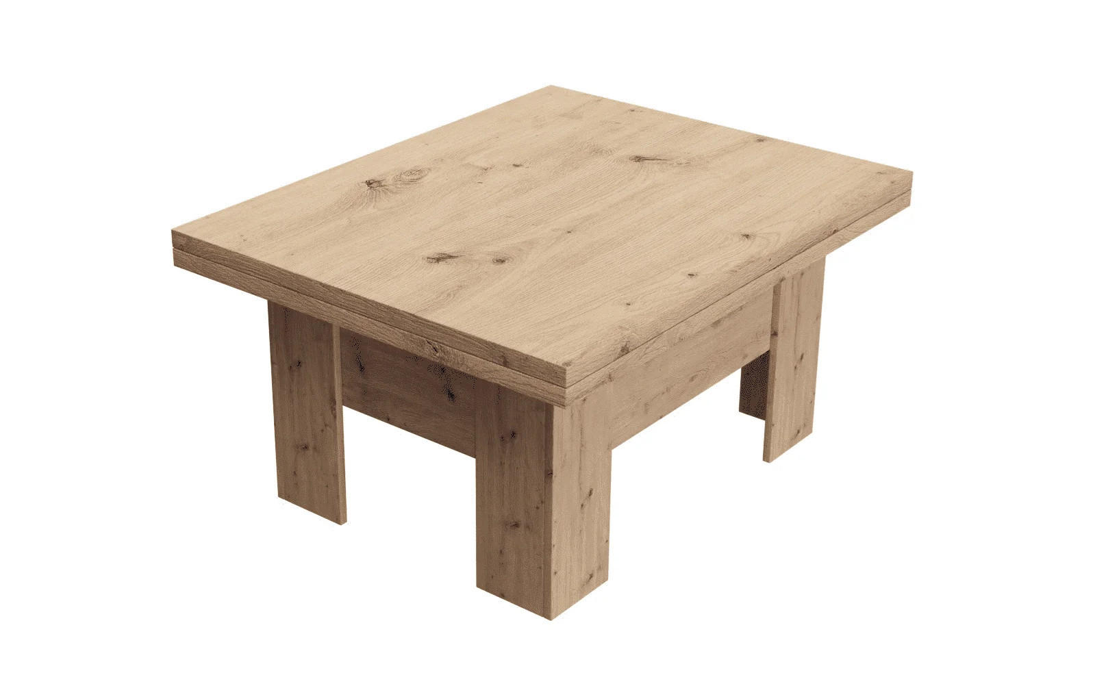 TISCH LONG - Eiche Artisan, Holzwerkstoff (80/100/53cm) - Meblini