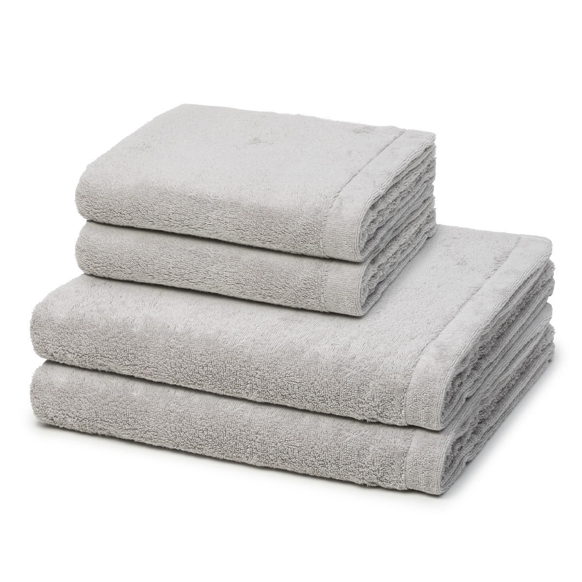 FROTTIERSET Lifestyle 4-teilig - Grau, Textil (50/100cm) - Cawoe