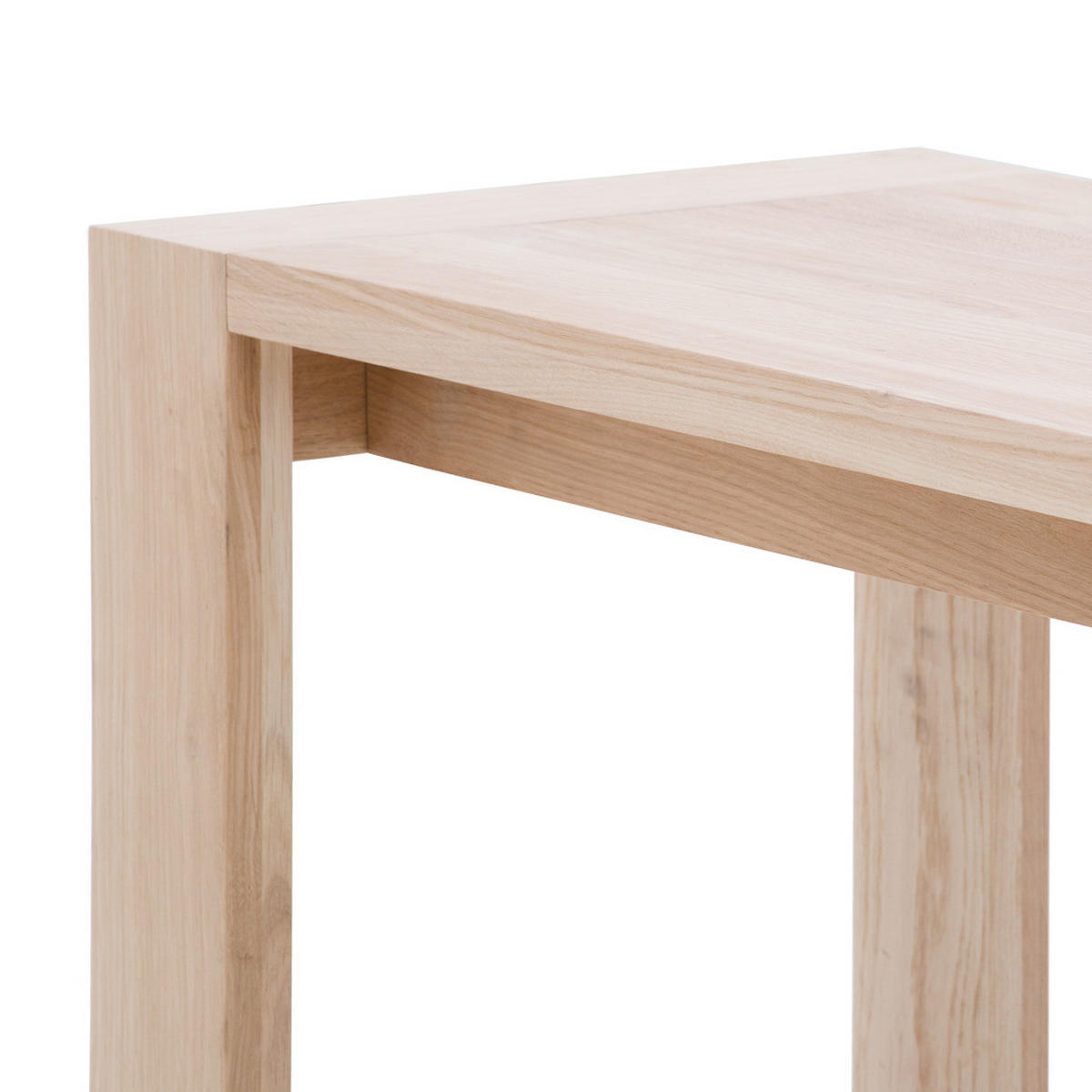 SITZBANK - Eiche massiv - Eichefarben, Holz (185/45/39cm) - home24