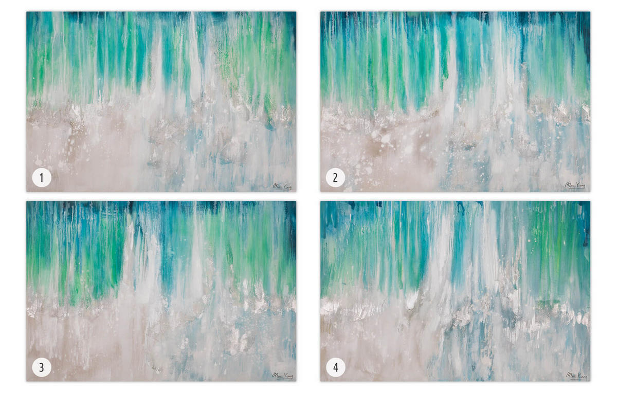 ACRYLBILD HANDGEMALT 120/80 cm - Blau, Holz/Textil (120/80cm) - KUNSTLOFT