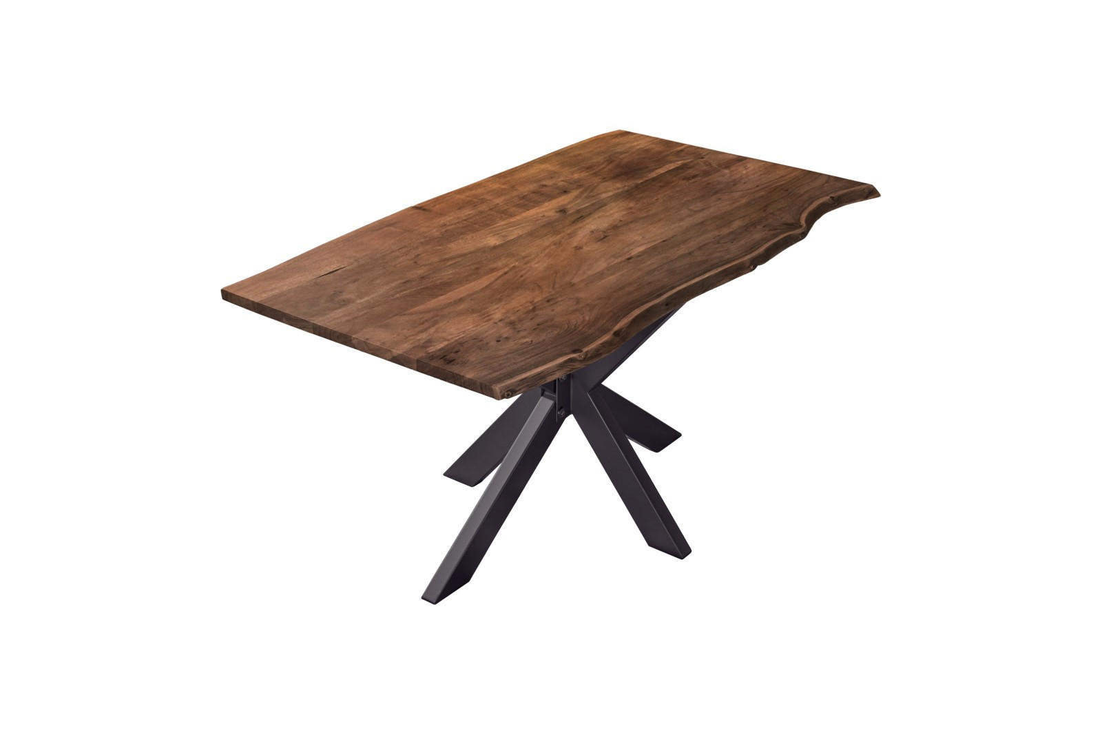 ESSTISCH BENNI - Schwarz/Braun, Holz/Metall (90/180/77cm) - SAM