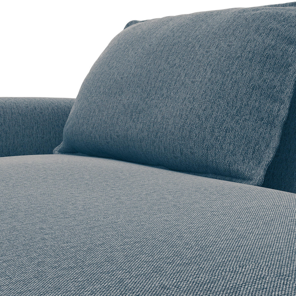 2,5-SITZER SOFA - Blau, Textil (217/82/156cm) - home24