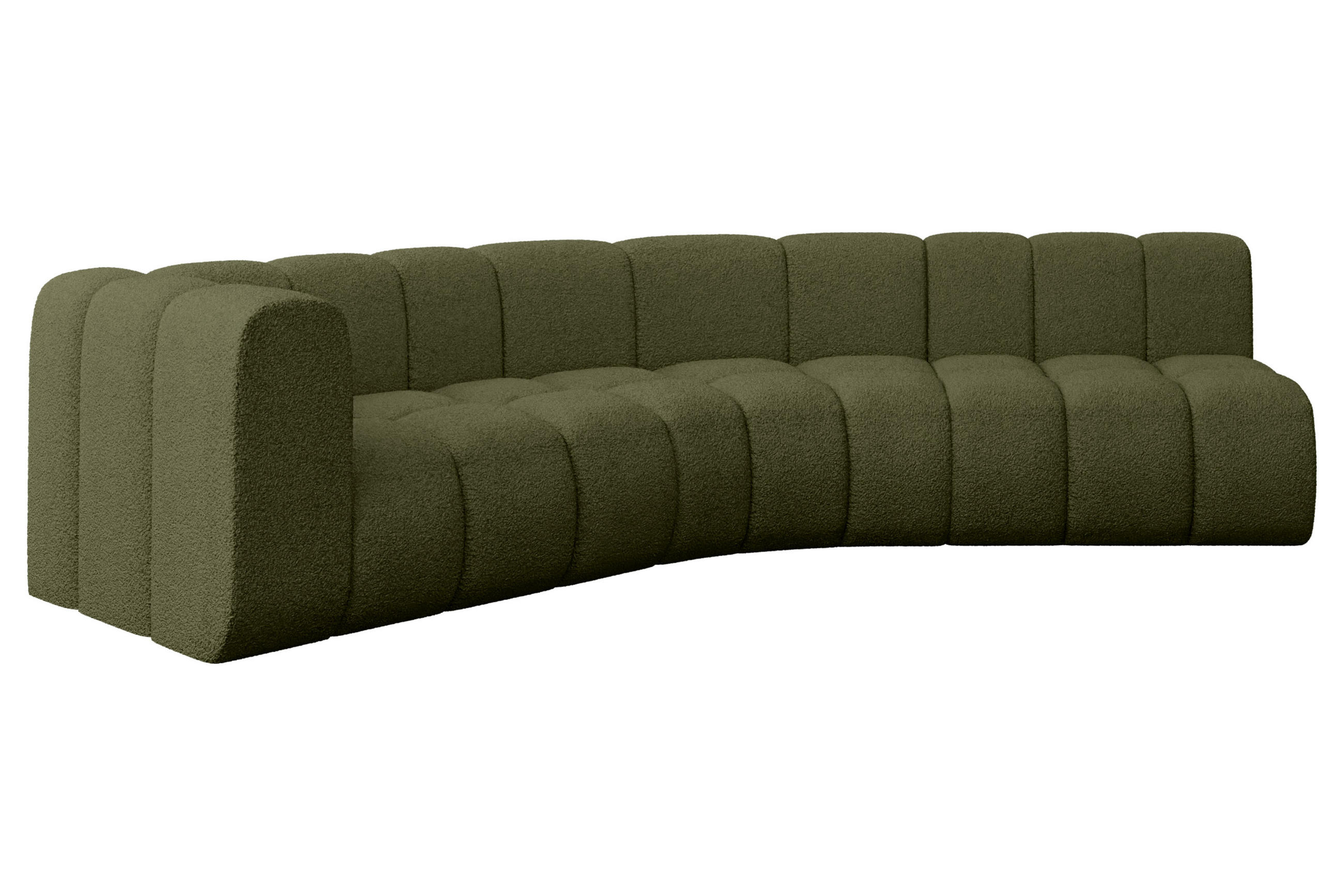 ECKSOFA modulares Sofa Karex-L1 - 308x194x70 cm Grün - Grün, Holzwerkstoff/Textil (308/194cm) - ALTDECOR
